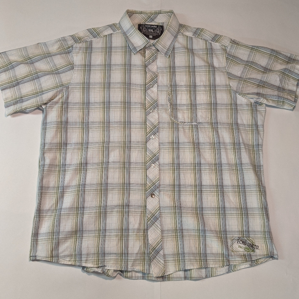 Ecko Unltd Men's 3XL Button Down Short Sleeve Shir